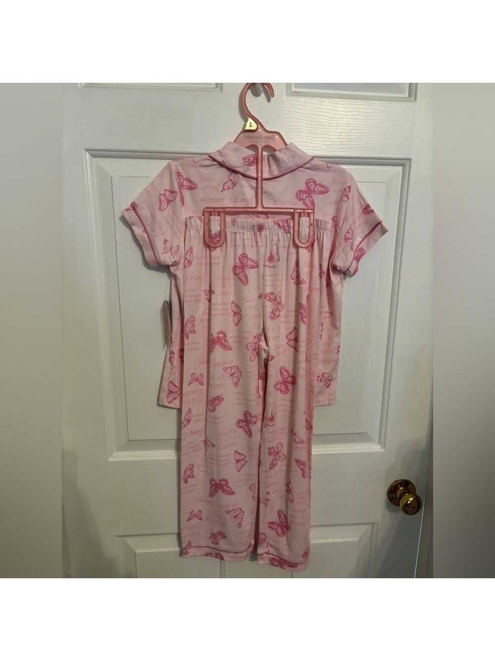 Juicy Couture Girls Pink Butterfly PJ Set 6/6X NWT - Picture 3 of 4